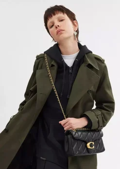 Sale COACH Tabby Quilted 26 Black Leather Shoulder Bag