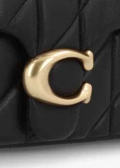 Sale COACH Tabby Quilted 26 Black Leather Shoulder Bag