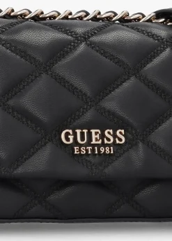 Discount GUESS Tamsin Quilted Black Cross-Body Bag