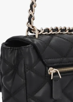 Discount GUESS Tamsin Quilted Black Cross-Body Bag