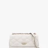 Discount GUESS Tamsin Quilted Off White Cross-Body Bag