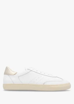 Outlet DANIEL Thamby White Leather Low Profile Trainers