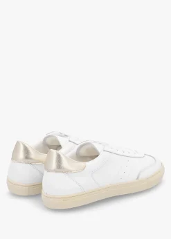 Outlet DANIEL Thamby White Leather Low Profile Trainers