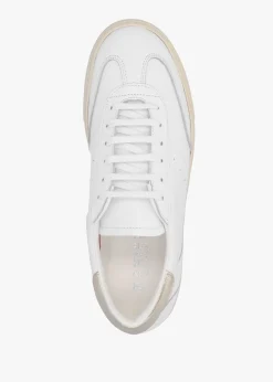 Outlet DANIEL Thamby White Leather Low Profile Trainers