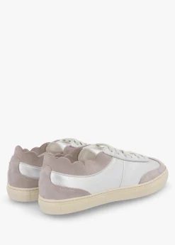 Hot DANIEL Thascal Silver Leather Low Profile Trainers