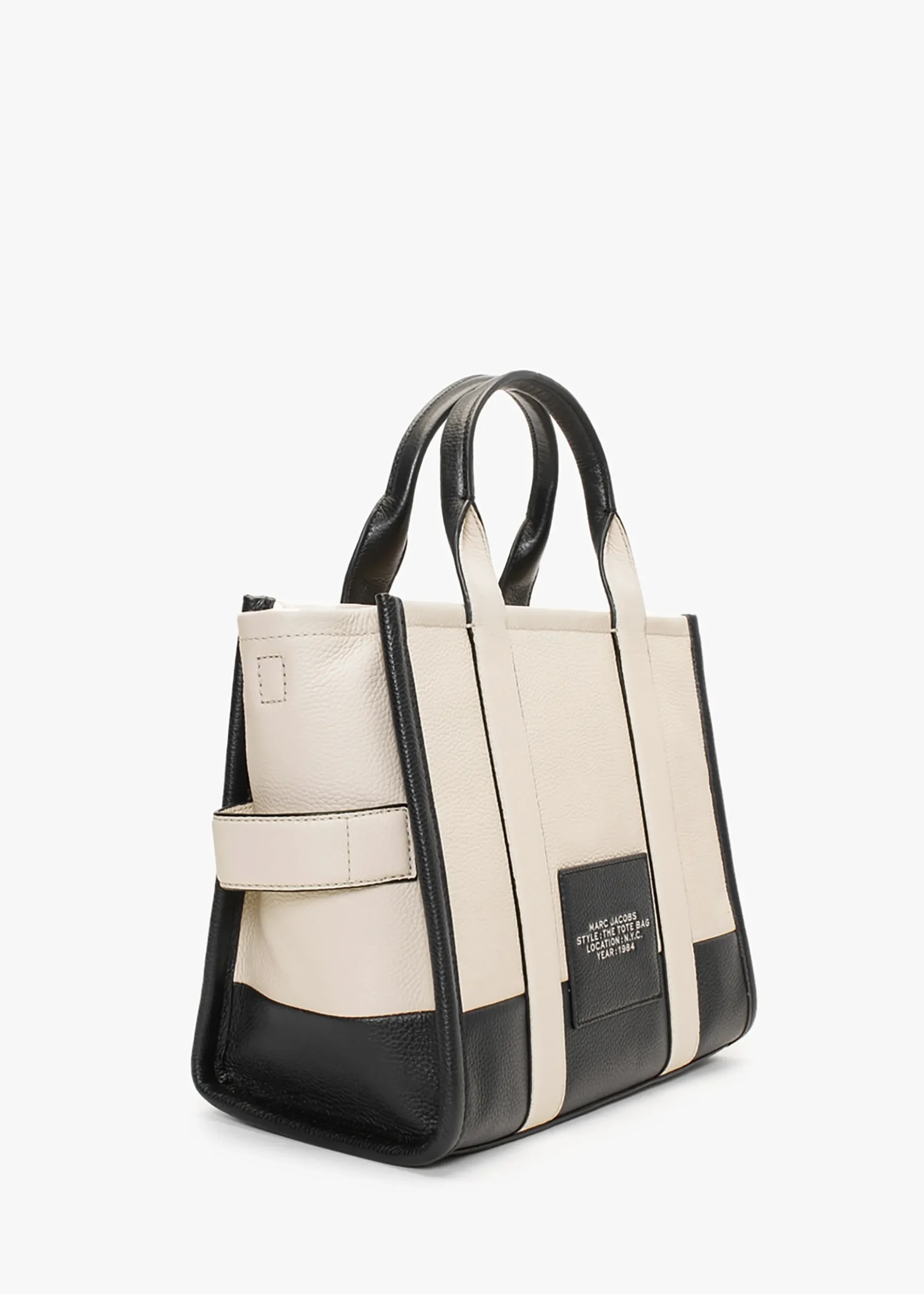 Hot MARC JACOBS The Colourblock Small Ivory Multi Leather Tote Bag