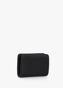 Clearance MARC JACOBS The Covered J Marc Mini Black Leather Compact Wallet
