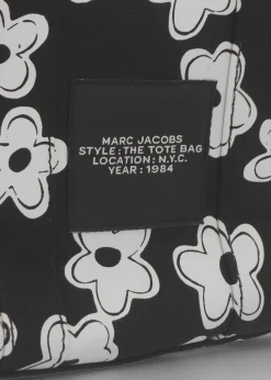 Sale MARC JACOBS The Daisy Canvas Small Black & White Tote Bag