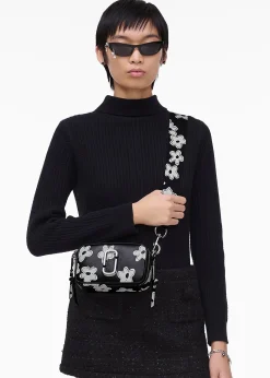 Best MARC JACOBS The Daisy Snapshot Black White Leather Camera Bag