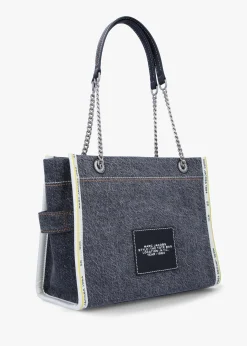 Outlet MARC JACOBS The Denim Chain Medium Black Wash Tote Bag