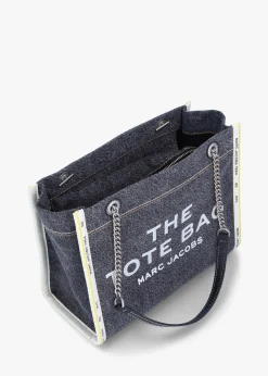Outlet MARC JACOBS The Denim Chain Medium Black Wash Tote Bag