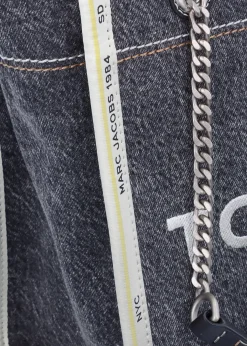Outlet MARC JACOBS The Denim Chain Medium Black Wash Tote Bag