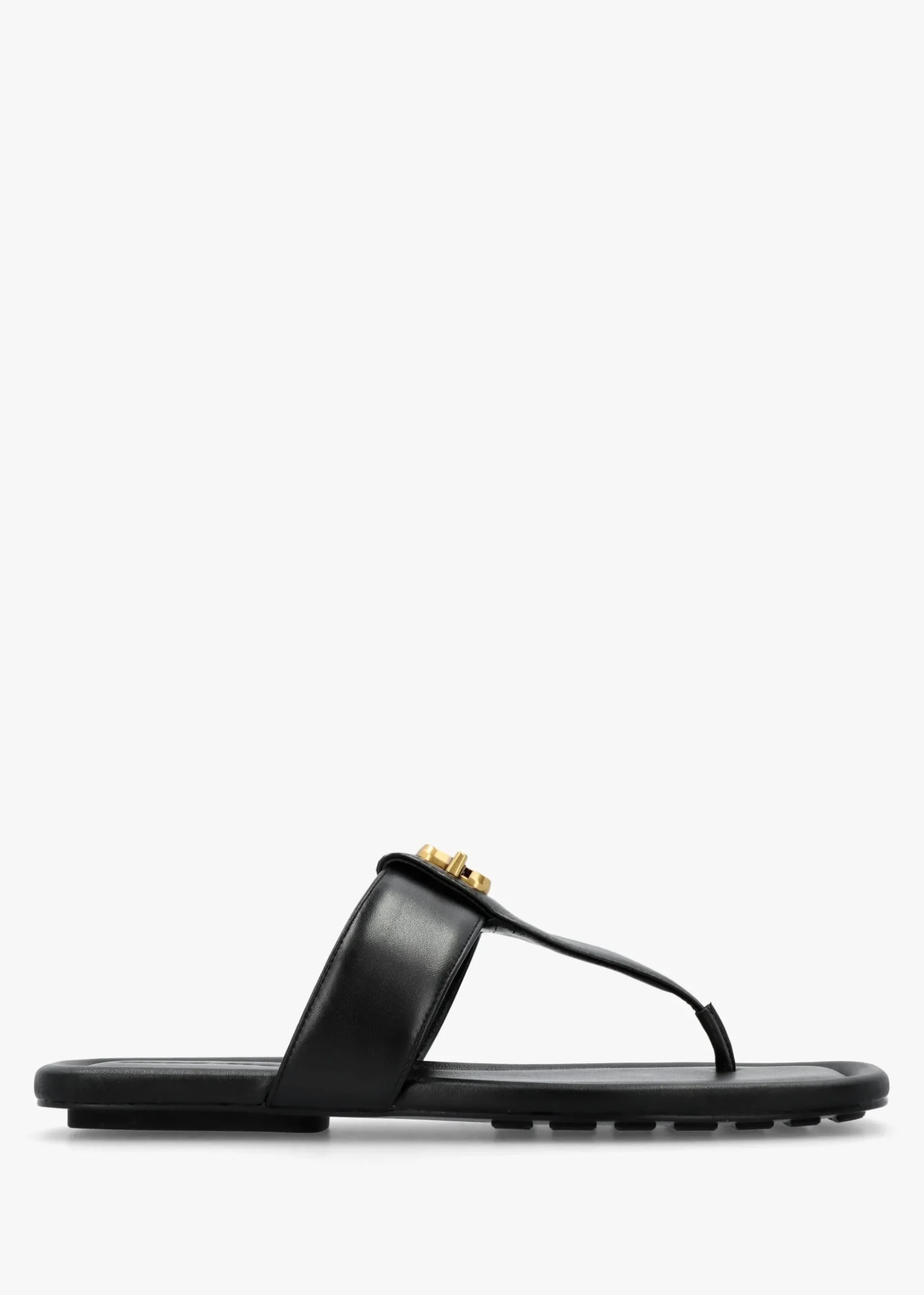 Best MARC JACOBS The Dual T Strap Black Leather Sandals