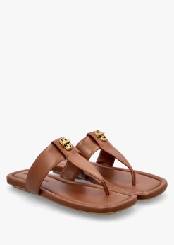 Hot MARC JACOBS The Dual T Strap Brandy Leather Sandals
