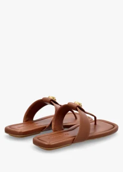 Hot MARC JACOBS The Dual T Strap Brandy Leather Sandals