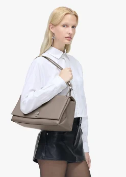 Best MARC JACOBS The Large Dual Cement Leather Shoulder Bag