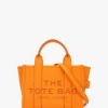 Online MARC JACOBS The Leather Small Tangerine Tote Bag