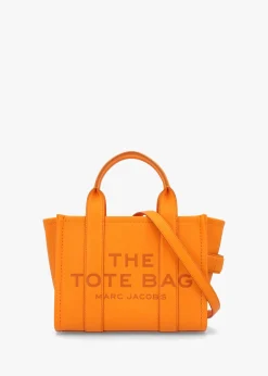 Online MARC JACOBS The Leather Small Tangerine Tote Bag