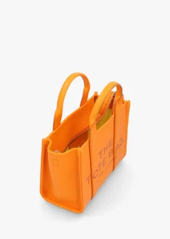 Online MARC JACOBS The Leather Small Tangerine Tote Bag