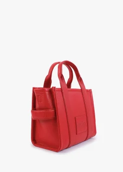 Fashion MARC JACOBS The Leather Small True Red Tote Bag