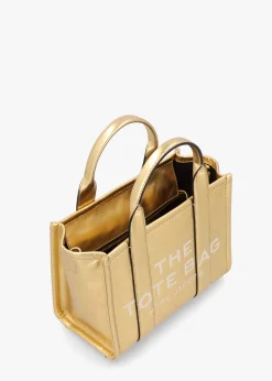 Clearance MARC JACOBS The Metallic Leather Small Gold Tote Bag