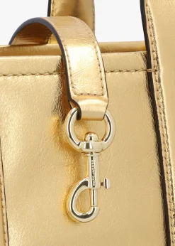 Clearance MARC JACOBS The Metallic Leather Small Gold Tote Bag