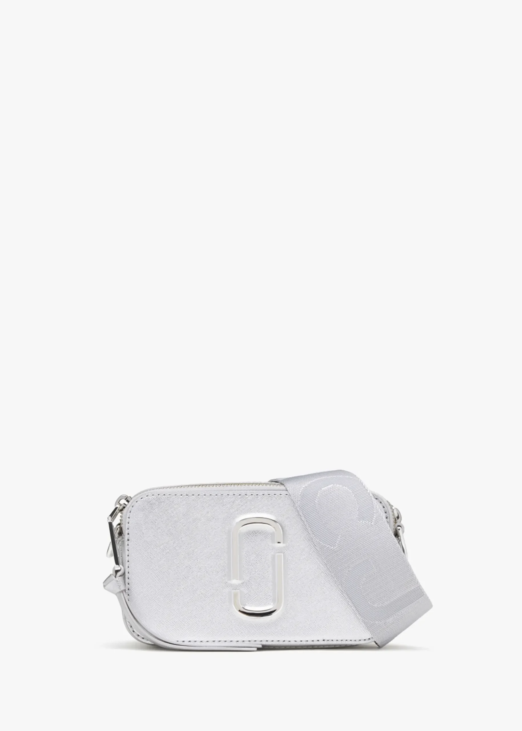 Outlet MARC JACOBS The Snapshot DTM Silver Leather Camera Bag