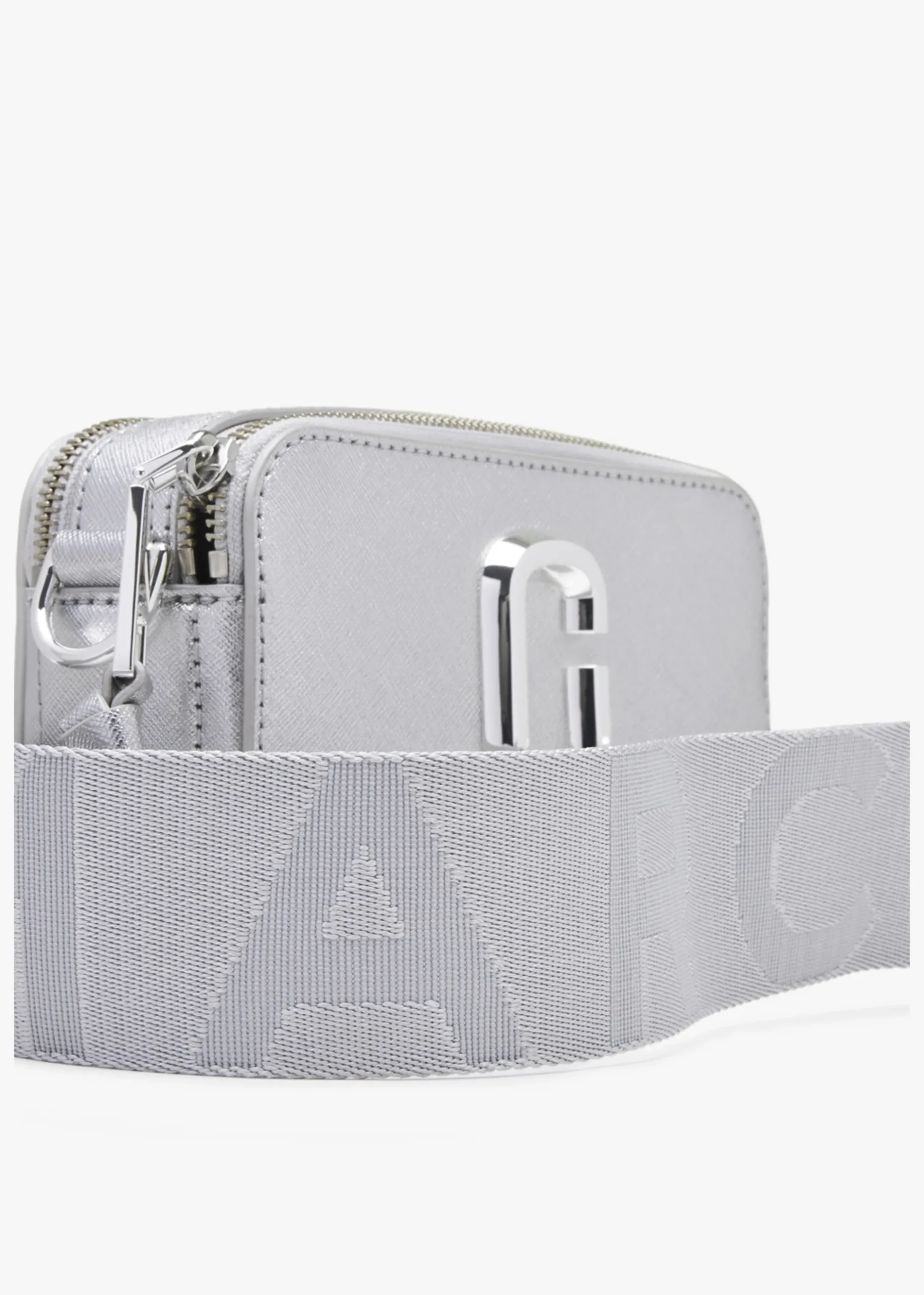 Outlet MARC JACOBS The Snapshot DTM Silver Leather Camera Bag