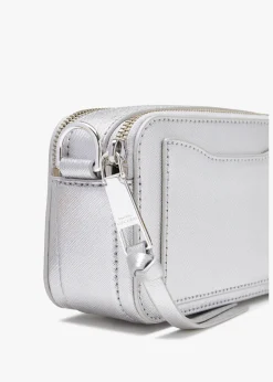 Outlet MARC JACOBS The Snapshot DTM Silver Leather Camera Bag