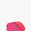 Hot MARC JACOBS The Snapshot Hot Pink Multi Leather Camera Bag