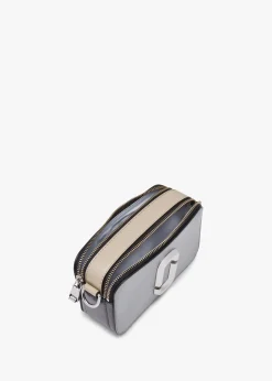 Sale MARC JACOBS The Snapshot Wolf Grey Multi Leather Camera Bag