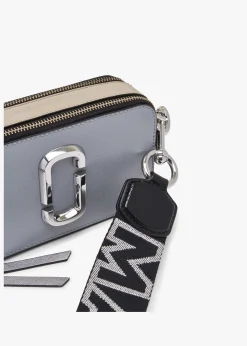 Sale MARC JACOBS The Snapshot Wolf Grey Multi Leather Camera Bag