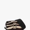 Hot MARC JACOBS The Zebra Calf Hair Snapshot Black & White Leather Camera Bag