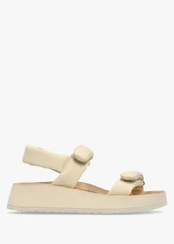 Online PAPILLIO Theda Ecru Natural Leather Sandals