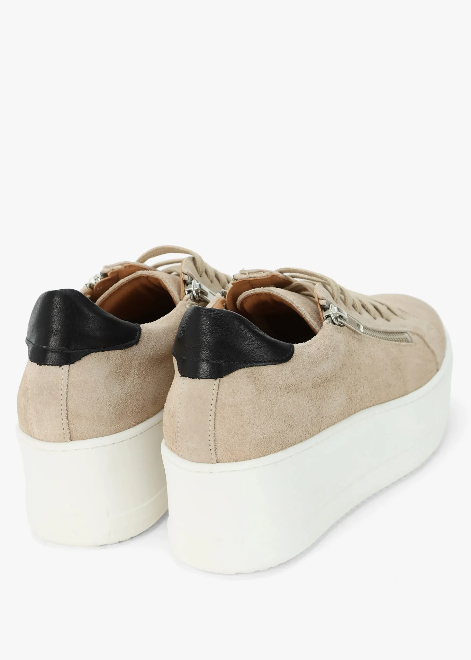Hot DANIEL Tippy Taupe Suede Flatform Trainers