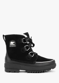 Fashion SOREL Torino II Parc Shearling Black Leather Waterproof Boots