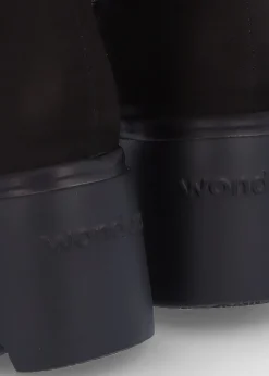 Discount WONDERS Toronto Black Suede & Nylon Wedge Ankle Boots