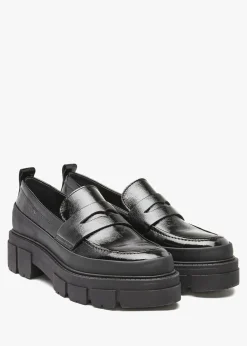 Outlet DANIEL Treasure Black Patent Leather Chunky Loafers