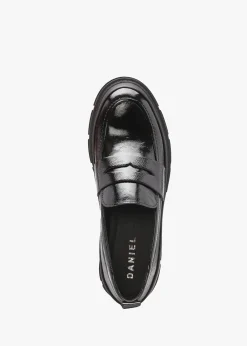 Outlet DANIEL Treasure Black Patent Leather Chunky Loafers