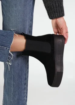 Online DANIEL Tred Black Suede Flatform Chelsea Boots