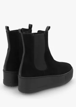 Online DANIEL Tred Black Suede Flatform Chelsea Boots