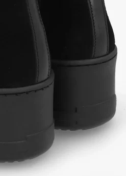 Online DANIEL Tred Black Suede Flatform Chelsea Boots