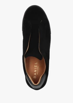 Outlet DANIEL Tred Black Suede Laceless Flatform Trainers