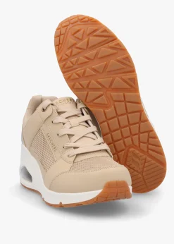 Sale SKECHERS Uno Everything Nice Natural Wedge Trainers