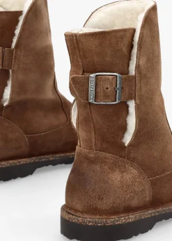 Fashion BIRKENSTOCK Uppsala Shearling Dark Tea Suede Ankle Boots