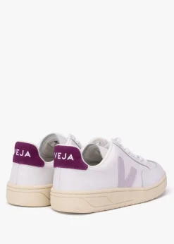 Hot VEJA V-12 Leather Extra White Parma Magenta Trainers