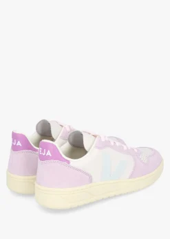 Fashion VEJA V-10 Leather Gravel Menthol Parme Trainers