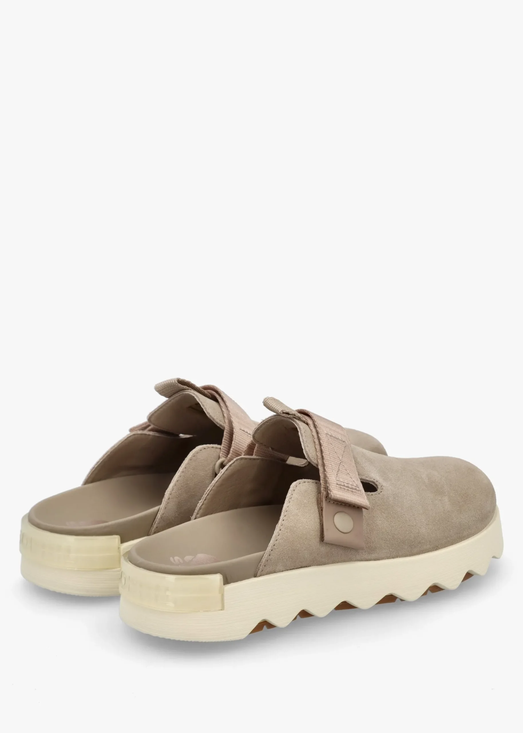 Fashion SOREL Viibe Omega Taupe Honey White Suede Clogs