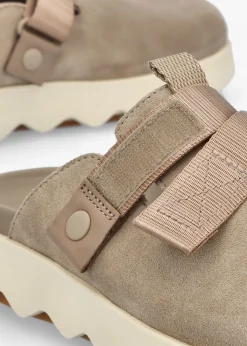 Fashion SOREL Viibe Omega Taupe Honey White Suede Clogs