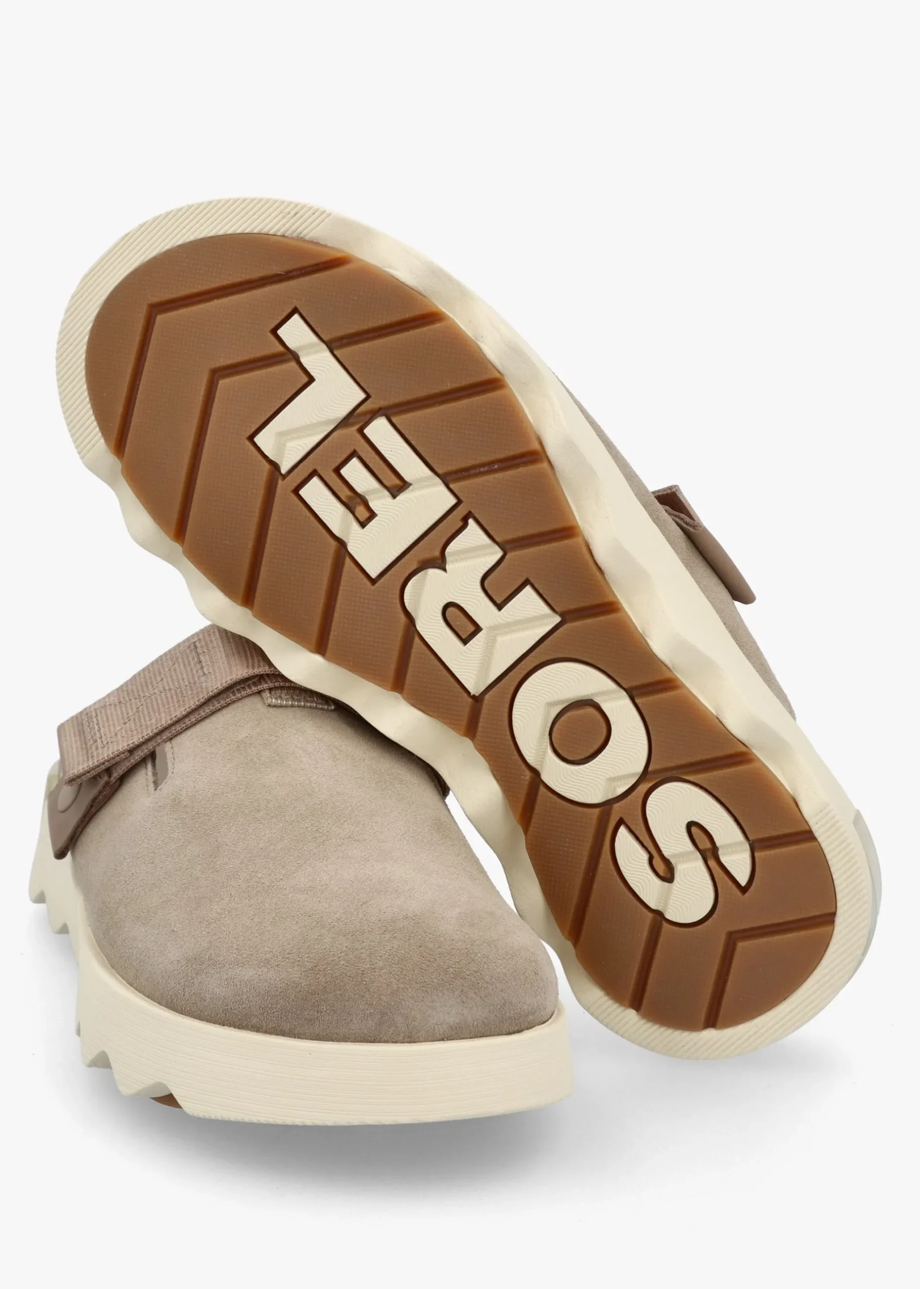 Fashion SOREL Viibe Omega Taupe Honey White Suede Clogs